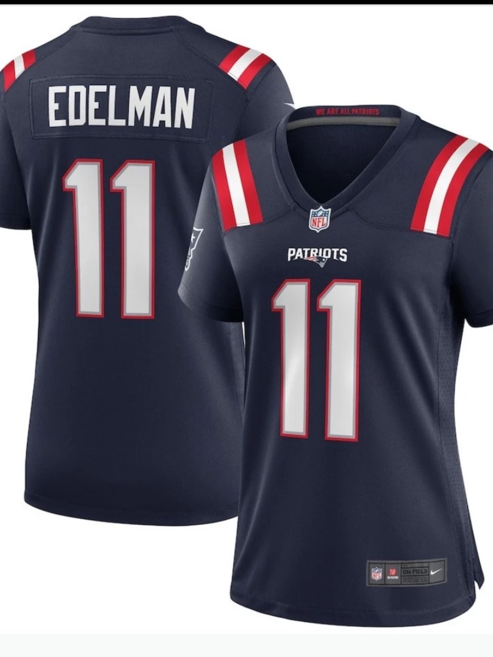 Nike NFL fanatics official Julian Edelman Women's Jersey